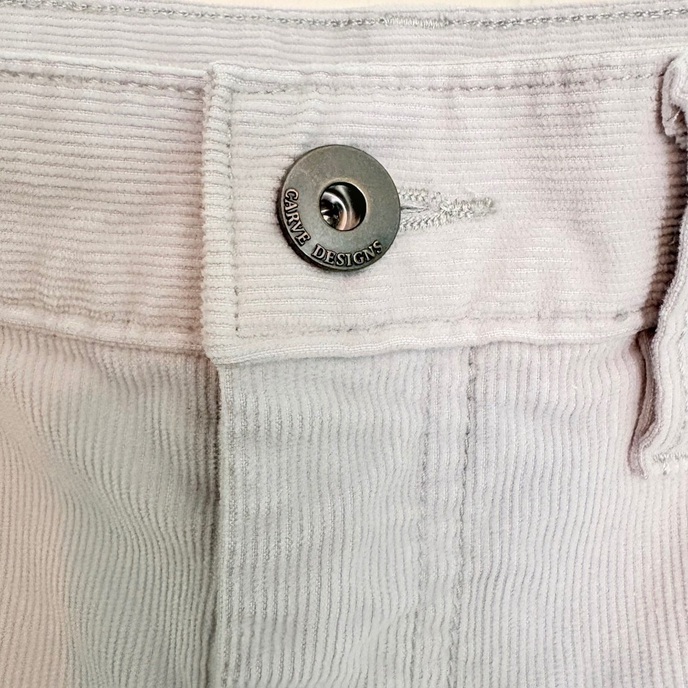 Carve Designs Oahu Shorts Womens Corduroy Size 10 Light Gray - Picture 3 of 10